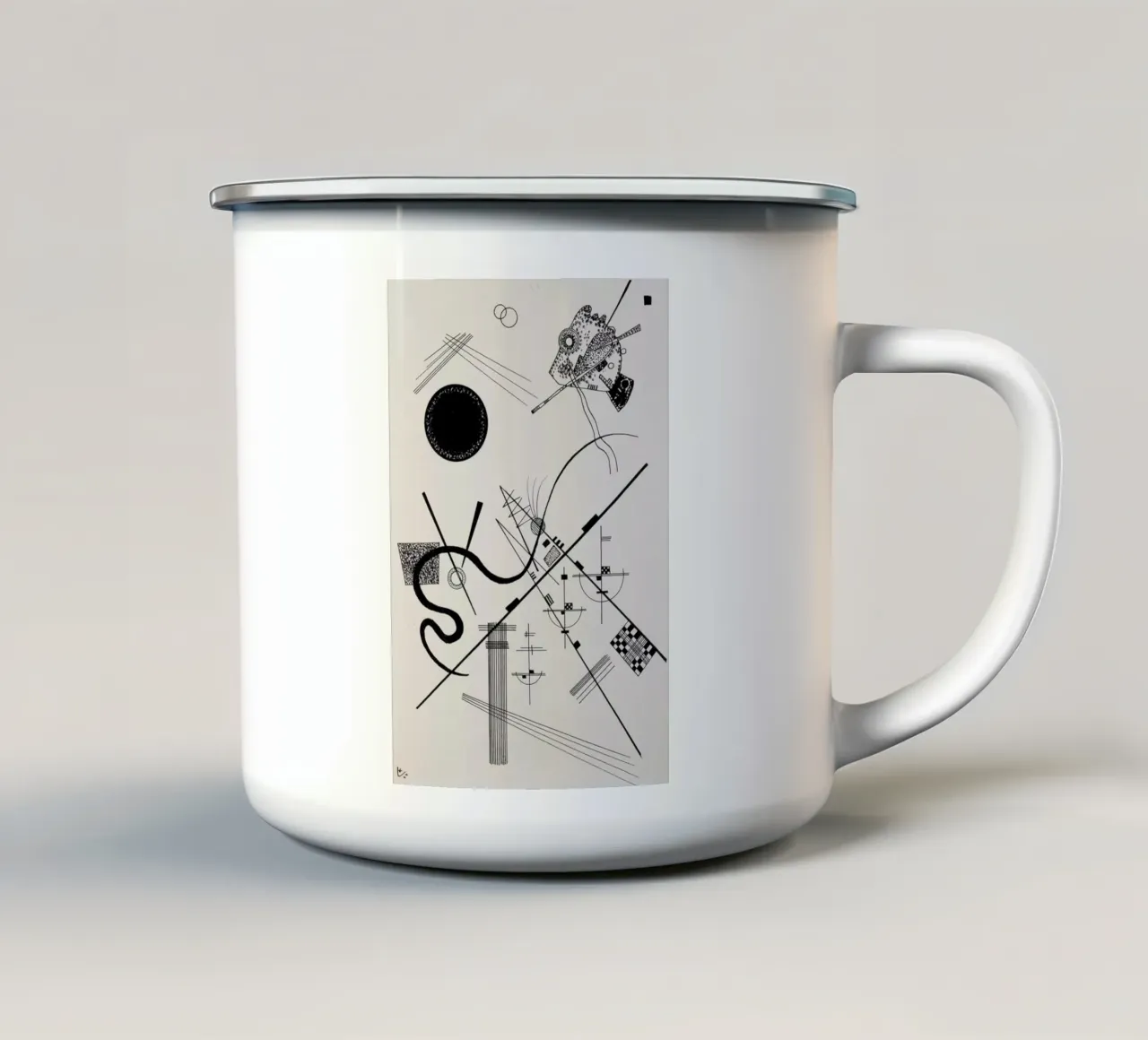 Kandinsky - Untitled (Drawing 4) tazza in smalto da ARTOTHEK
