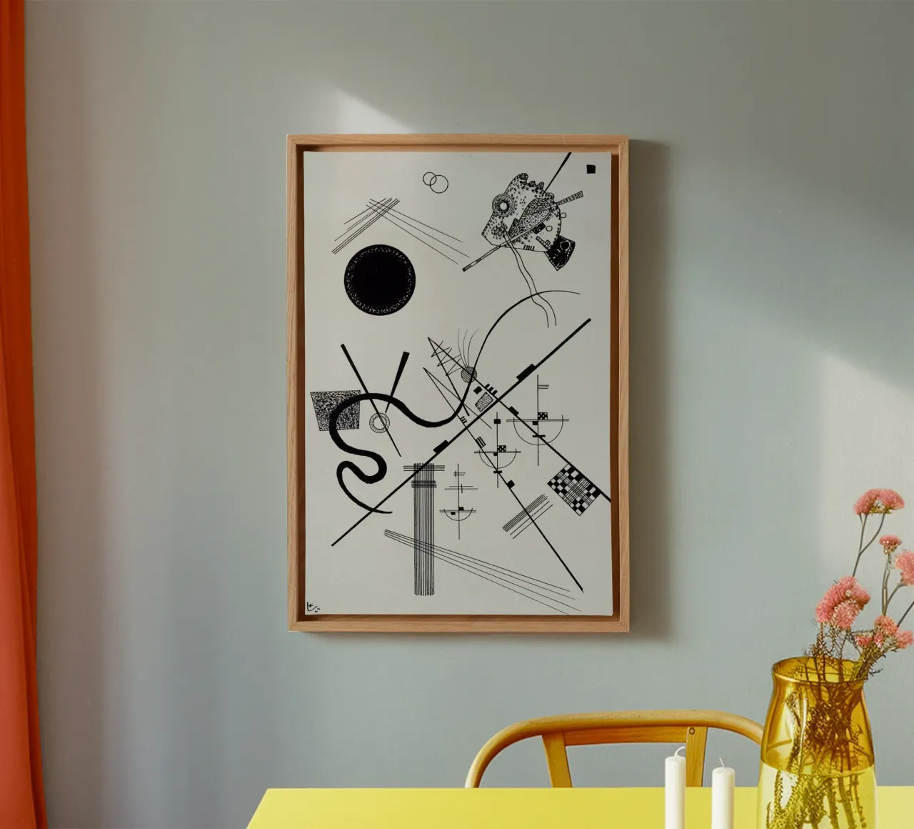 Kandinsky - Untitled (Drawing 4) tela con Cornice a cassetta da ARTOTHEK
