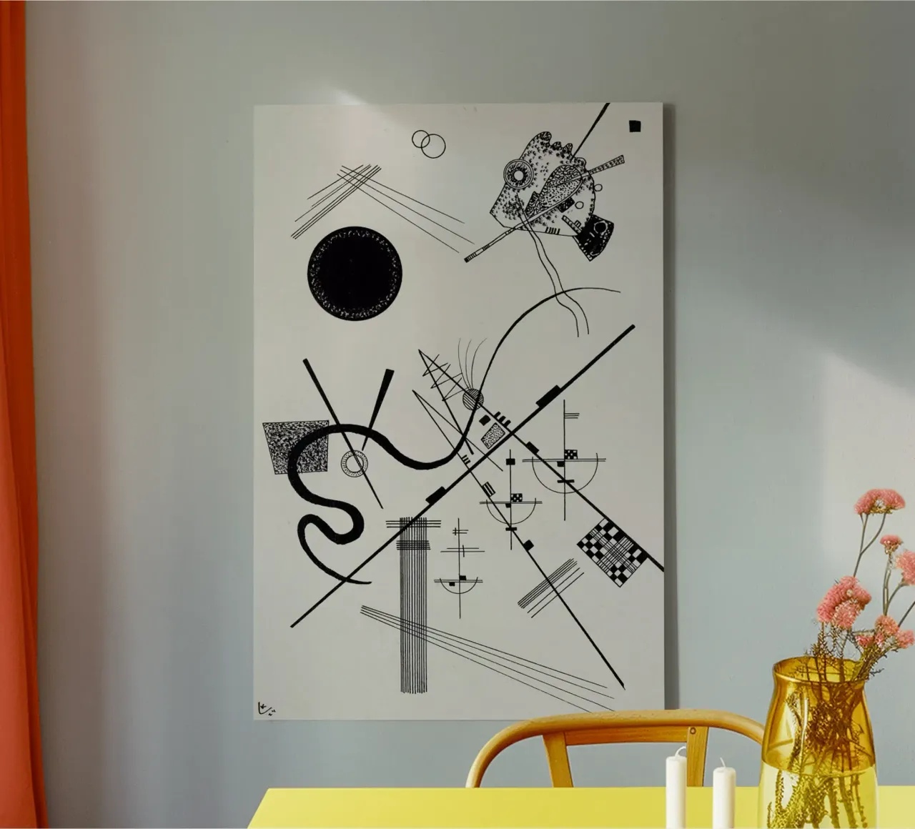 Kandinsky - Untitled (Drawing 4) tela con Cornice a cassetta da ARTOTHEK