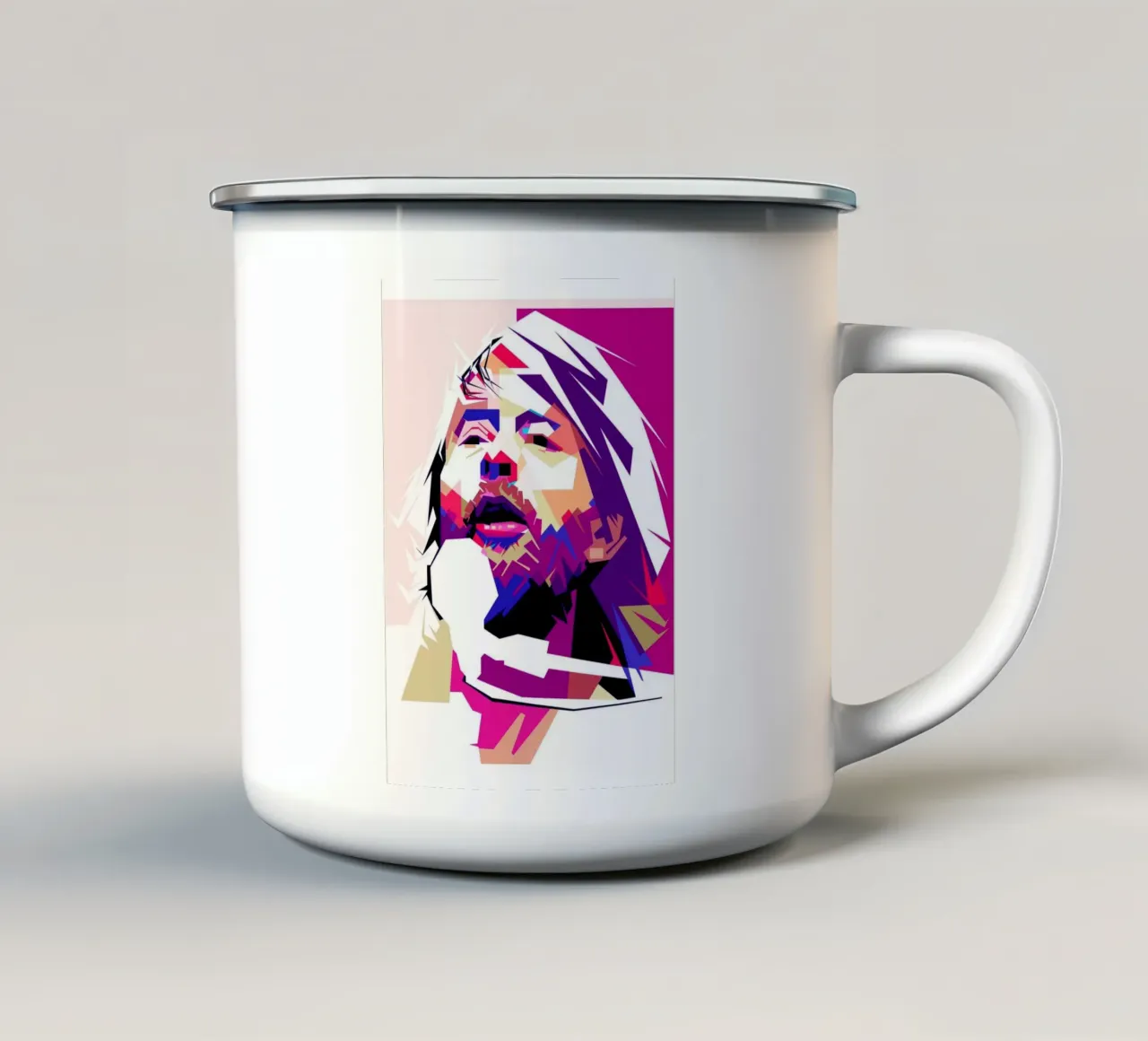 Thom Yorke arte tazza in smalto da Hantamrata