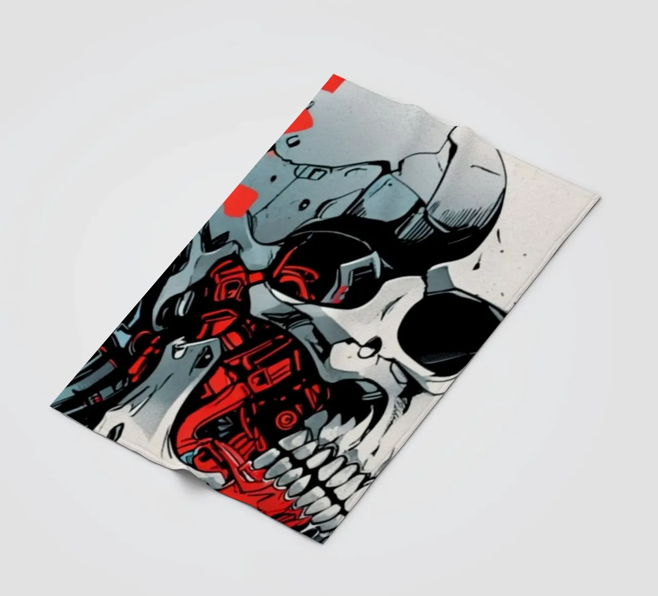 Kanji Skull fleece blanket by LM2KONE