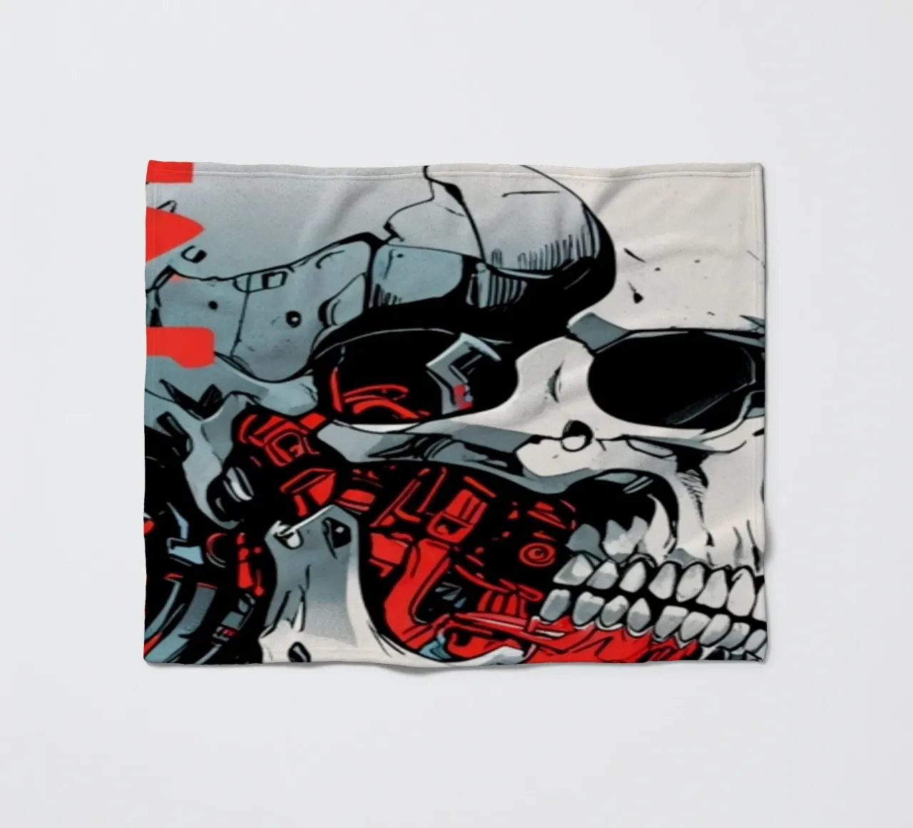 Kanji Skull fleece blanket by LM2KONE