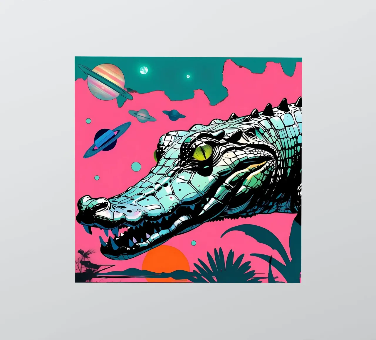 Crocodile_Style_D_1 sticker by Tierisch bunt by LK
