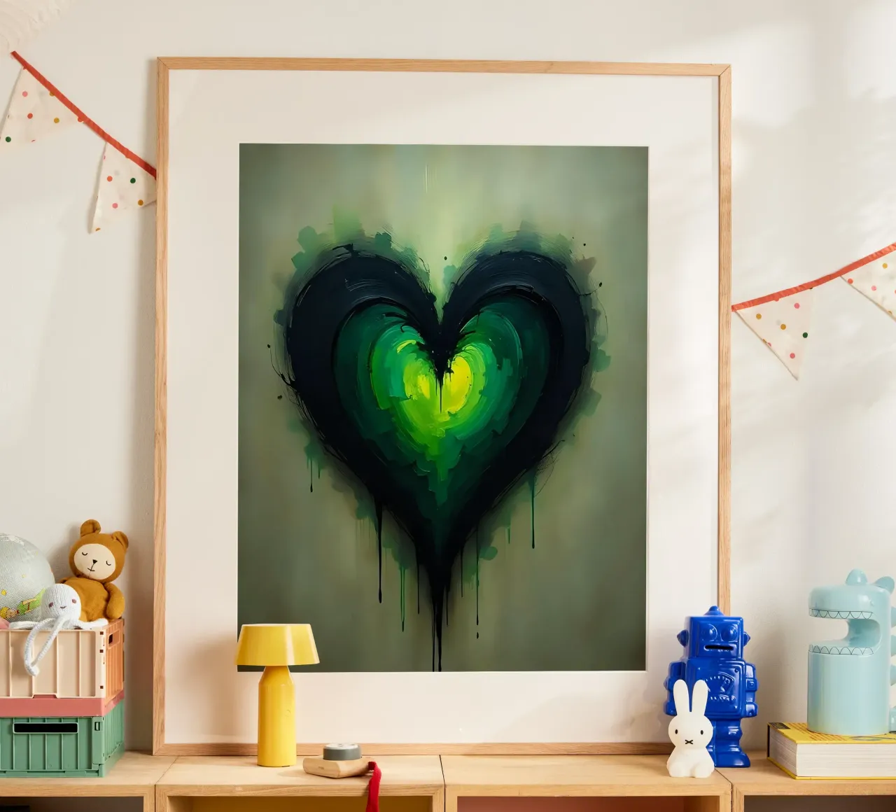 cœur_vert_noir_1 hahnemühle de Pink- und LoveArt by LK