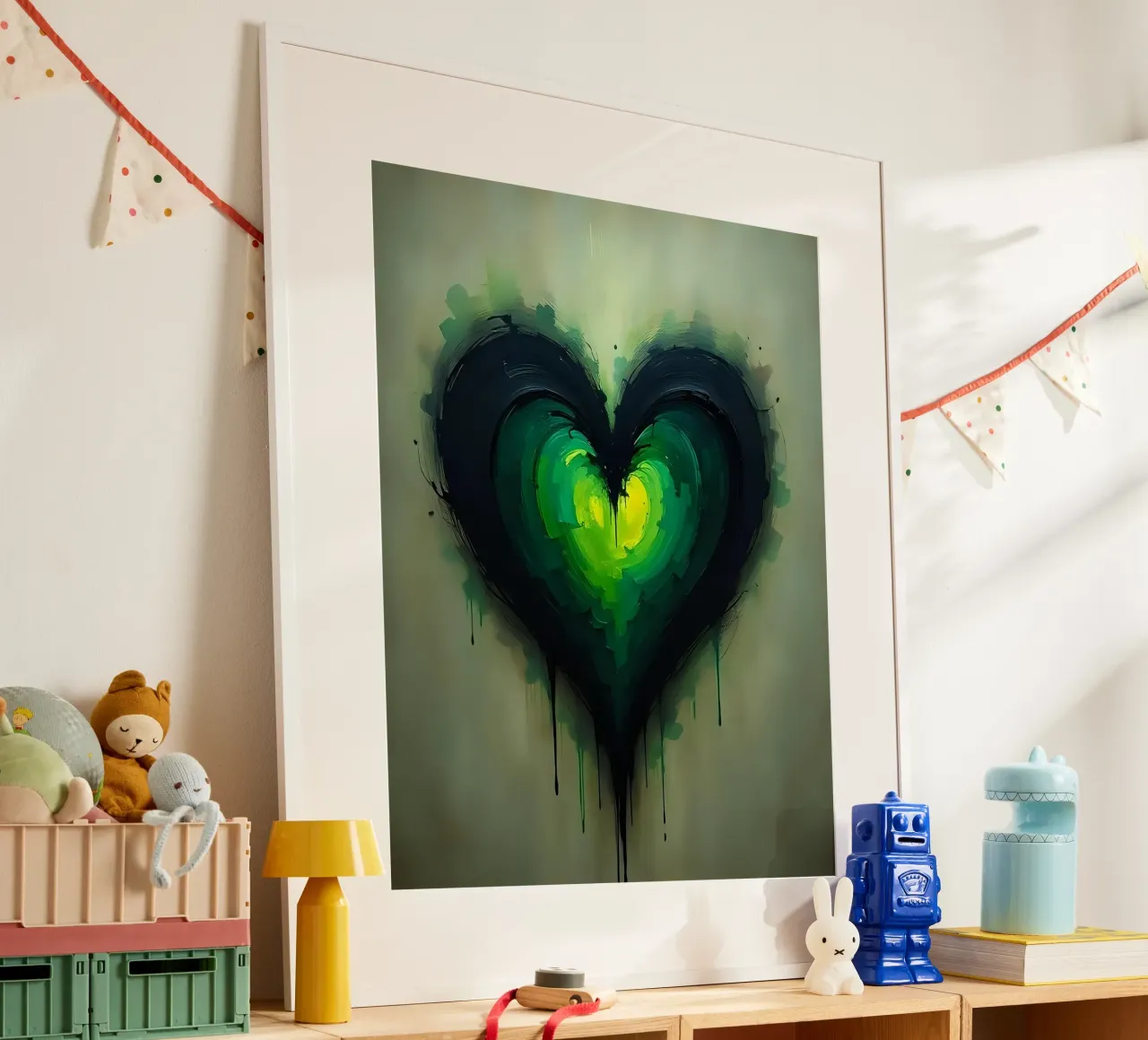 cœur_vert_noir_1 hahnemühle de Pink- und LoveArt by LK
