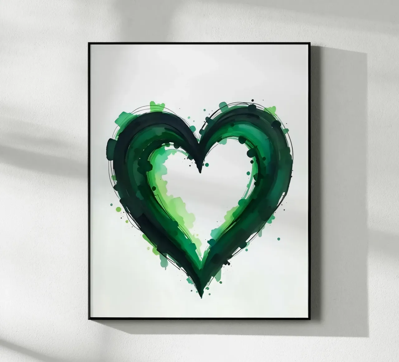 cuore_verde_nero_2 plexiglass da Pink- und LoveArt by LK