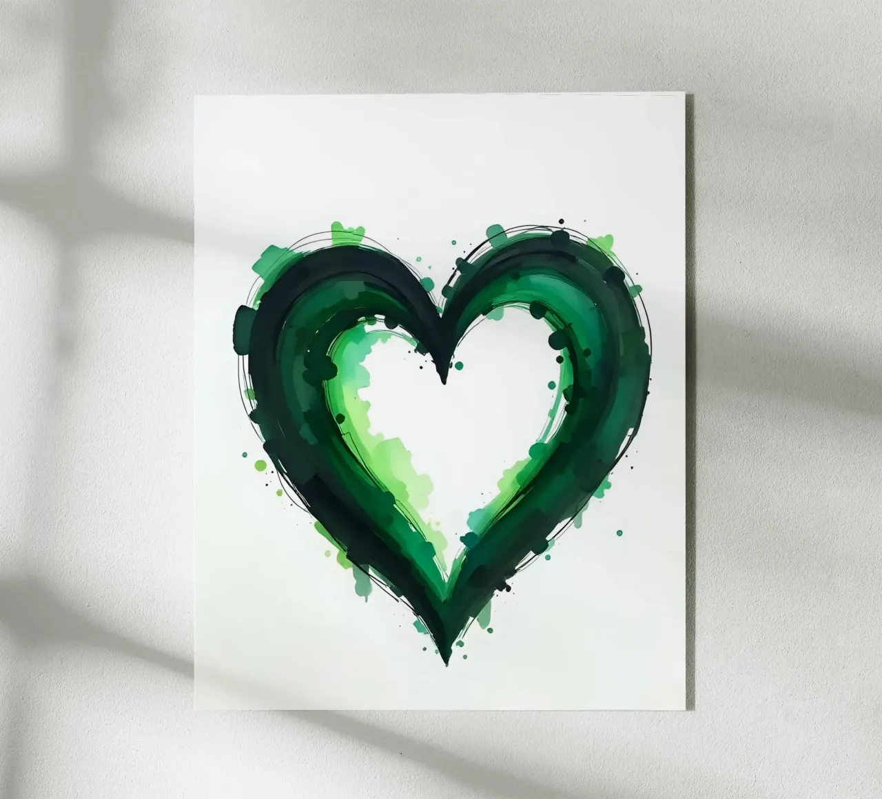 cuore_verde_nero_2 plexiglass da Pink- und LoveArt by LK