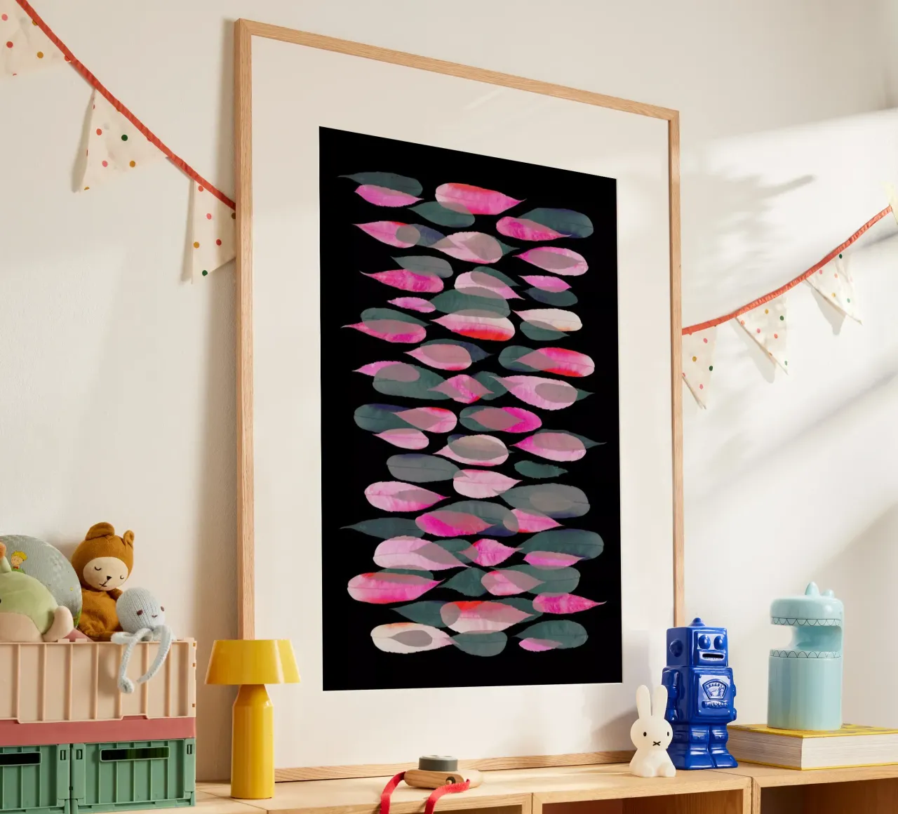 Collecting Colours 7 poster con telaio in legno da Angelo Cerantola