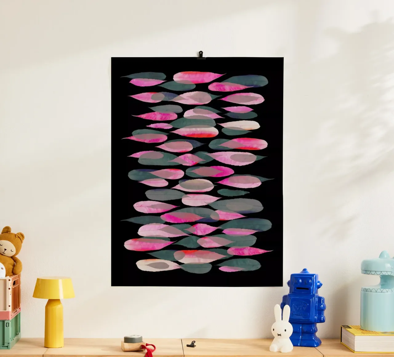 Collecting Colours 7 poster con telaio in legno da Angelo Cerantola