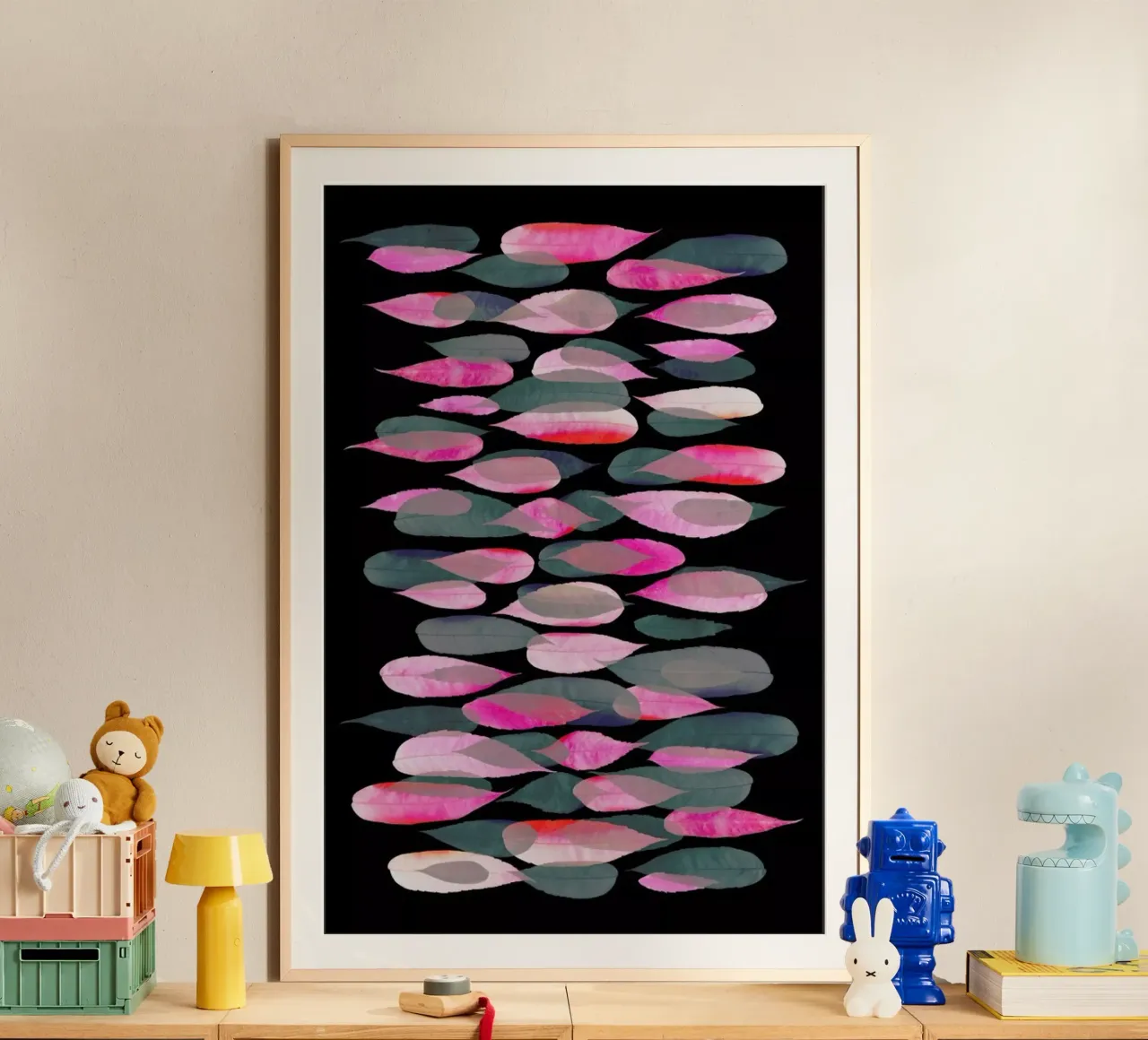 Collecting Colours 7 poster con telaio in legno da Angelo Cerantola