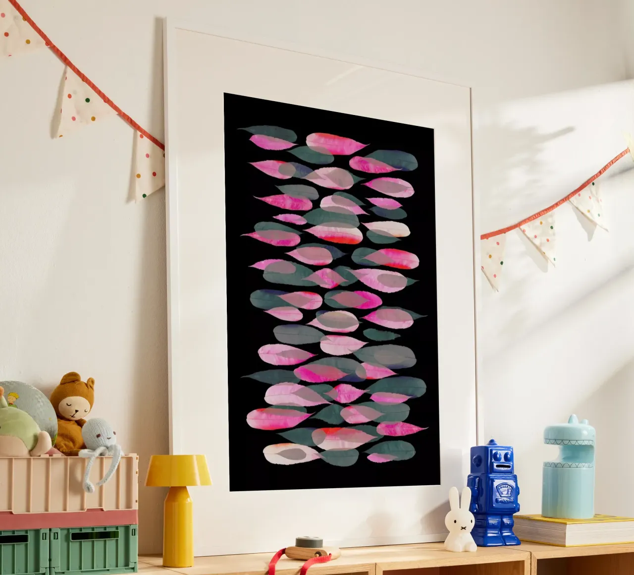 Collecting Colours 7 poster con telaio in legno da Angelo Cerantola
