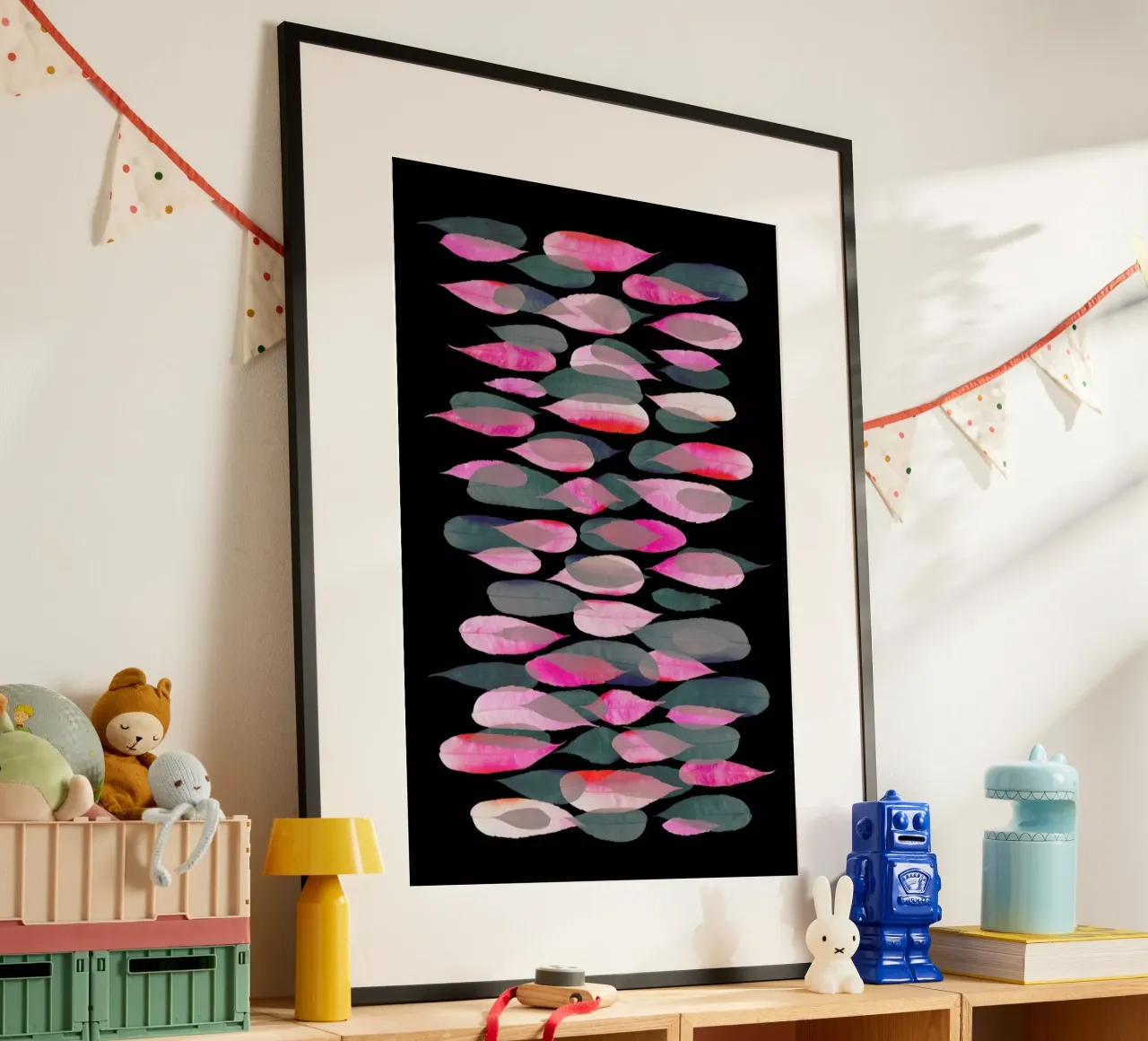 Collecting Colours 7 poster con telaio in legno da Angelo Cerantola