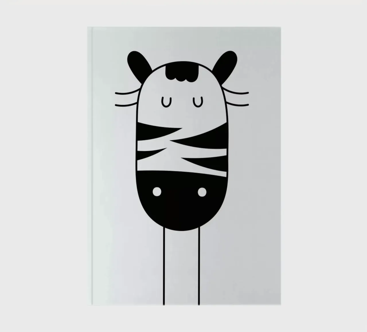 Sleepy Zebra notebook by Little Flourishes