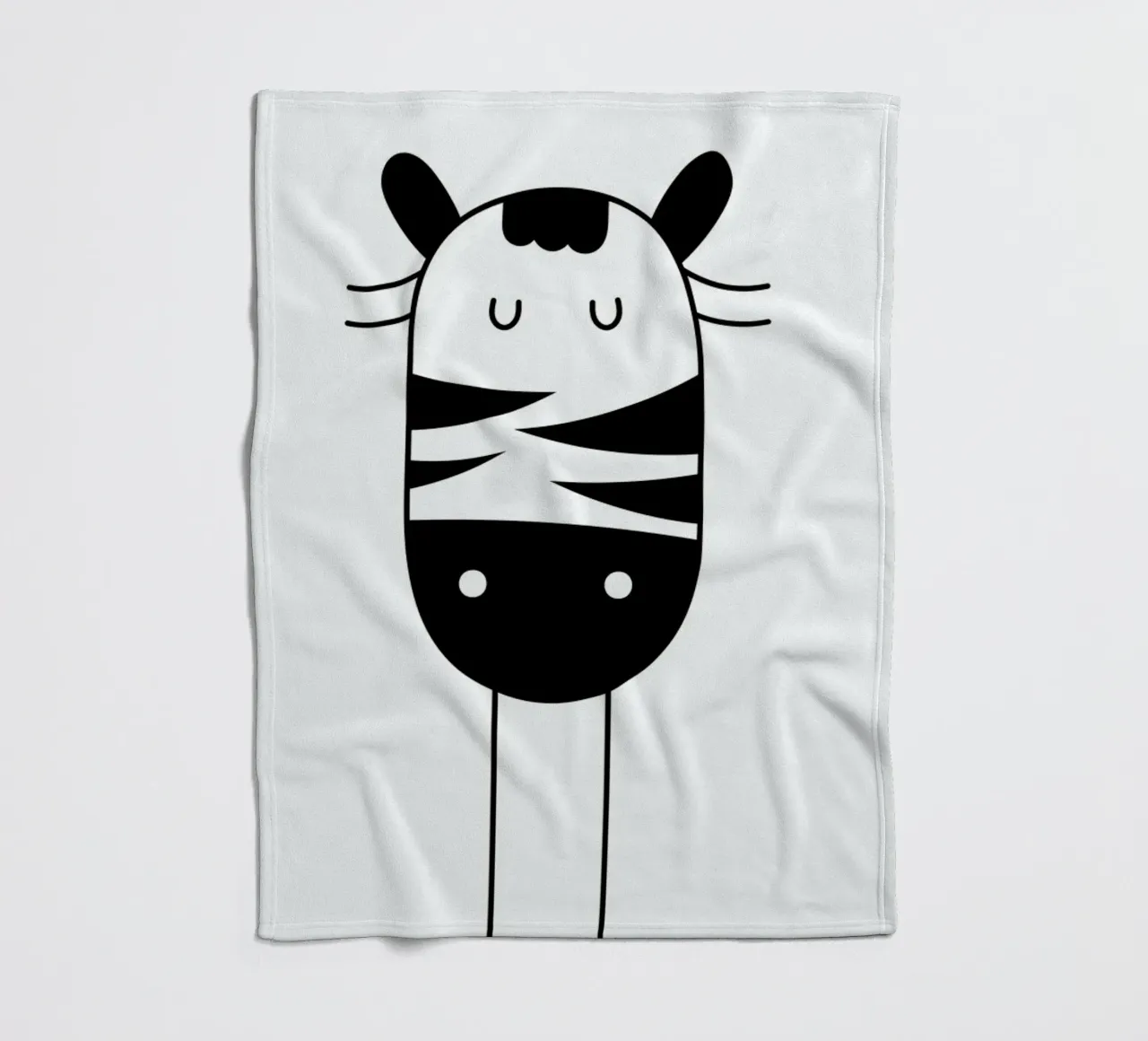 Sleepy Zebra coperta in pile da Little Flourishes