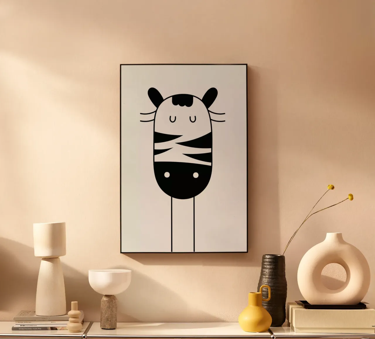 Sleepy Zebra plexiglass da Little Flourishes