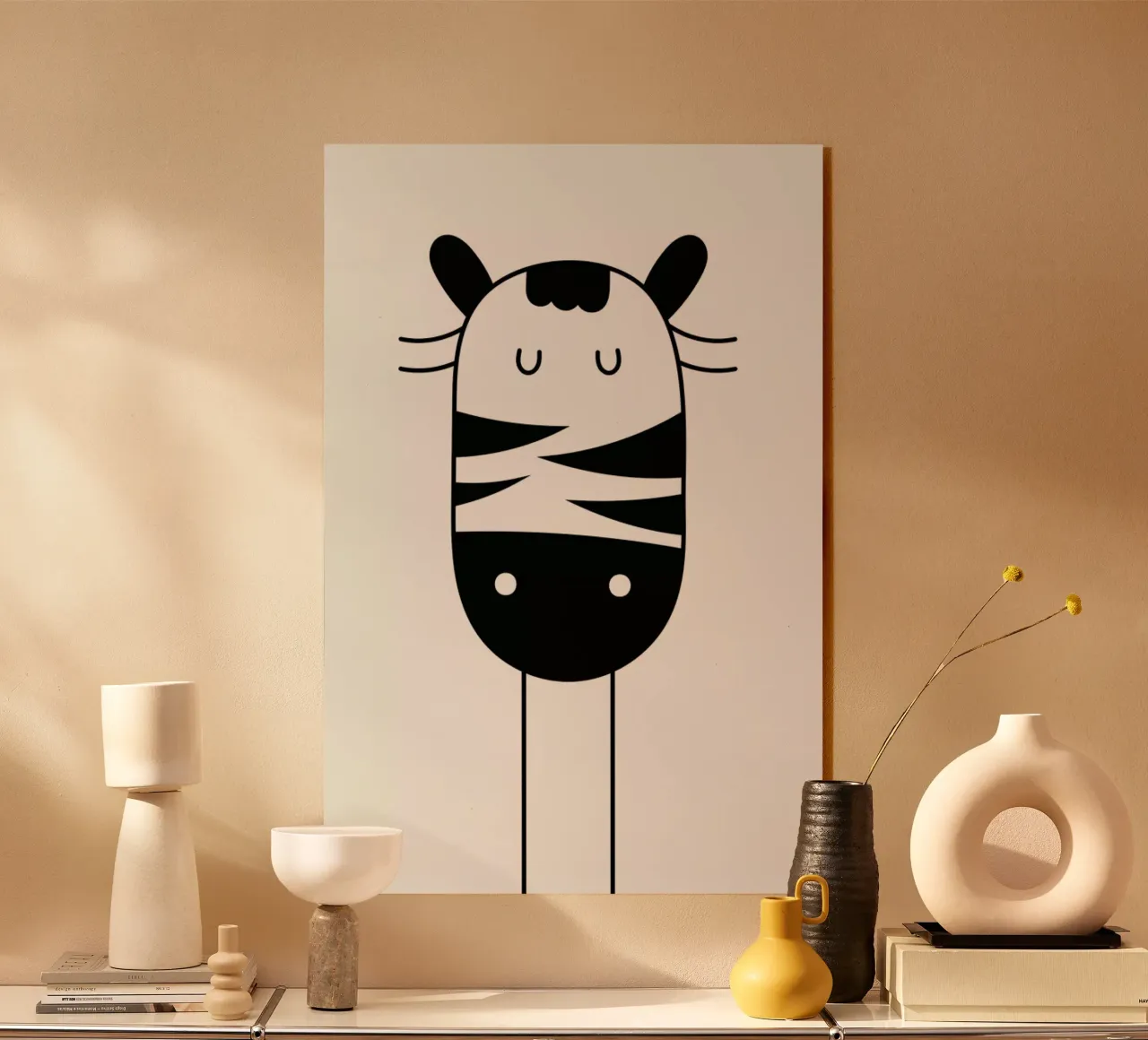 Sleepy Zebra plexiglass da Little Flourishes