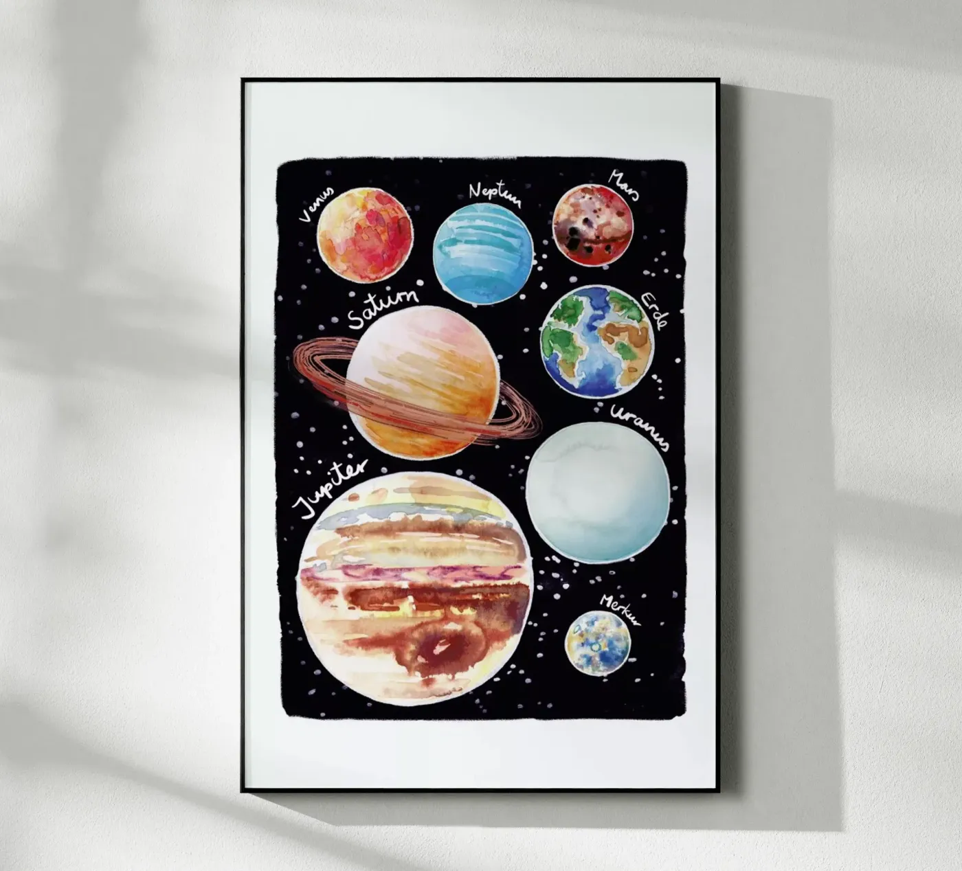 Sonnensystem acrylic glass by Farina Kuklinski