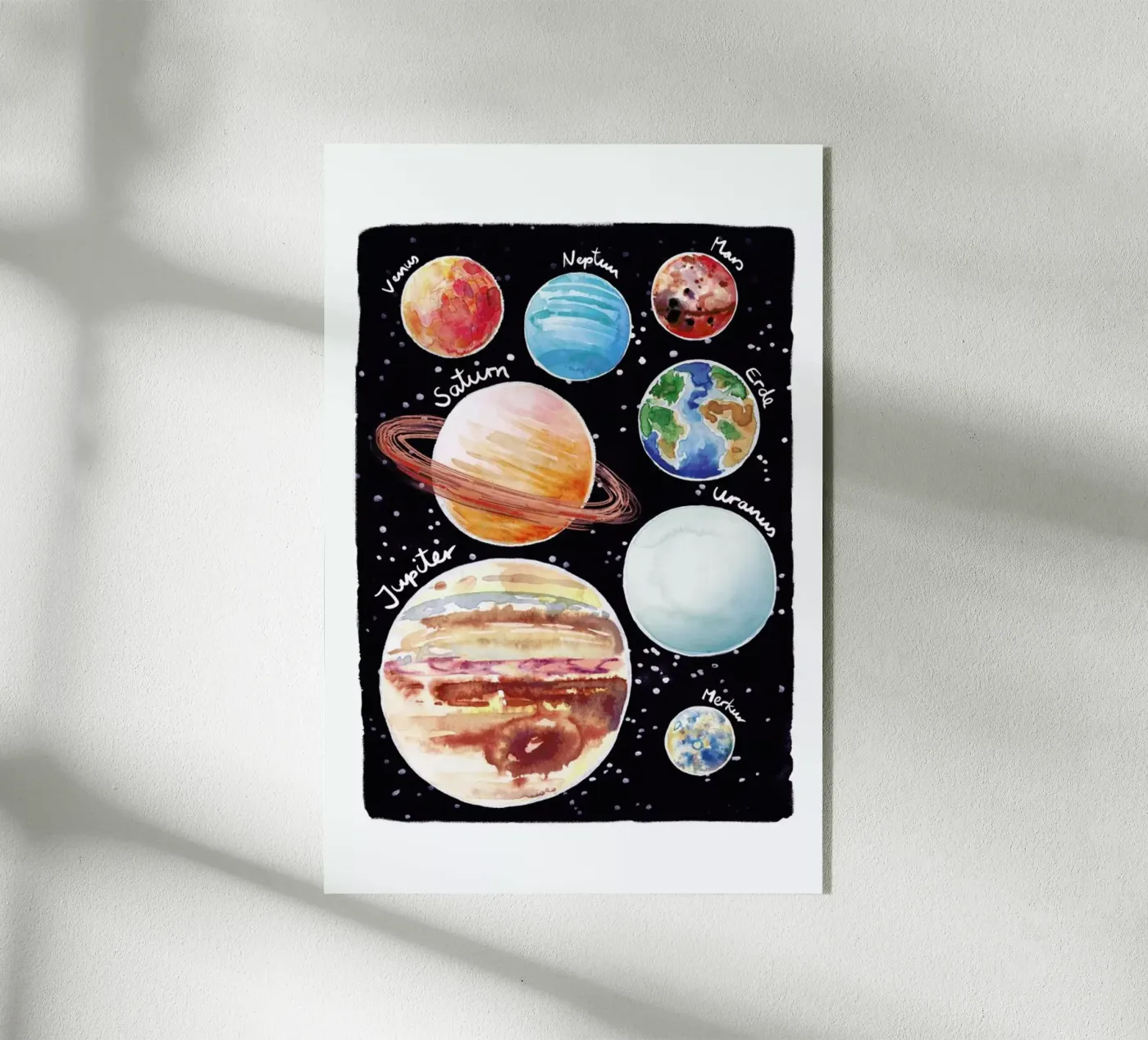 Sonnensystem acrylic glass by Farina Kuklinski