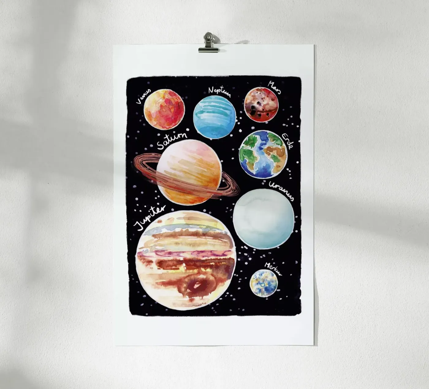 Sonnensystem Poster von Farina Kuklinski