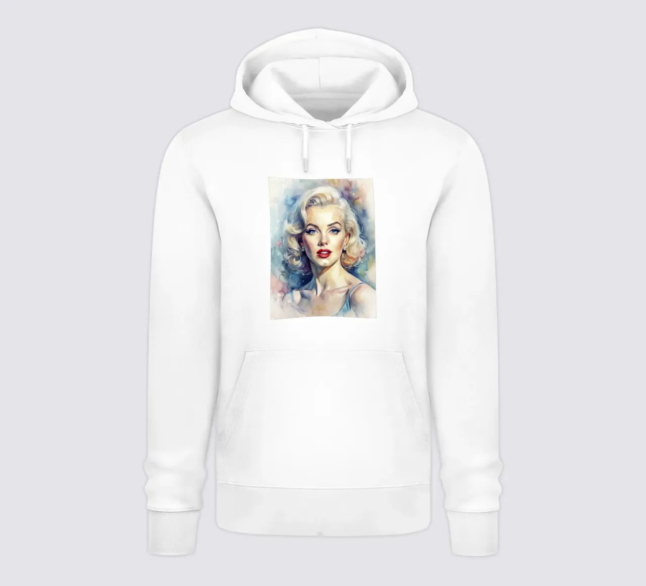 Marilyn Monroe in acquerello felpa con cappuccio da ARTVI-SHOP