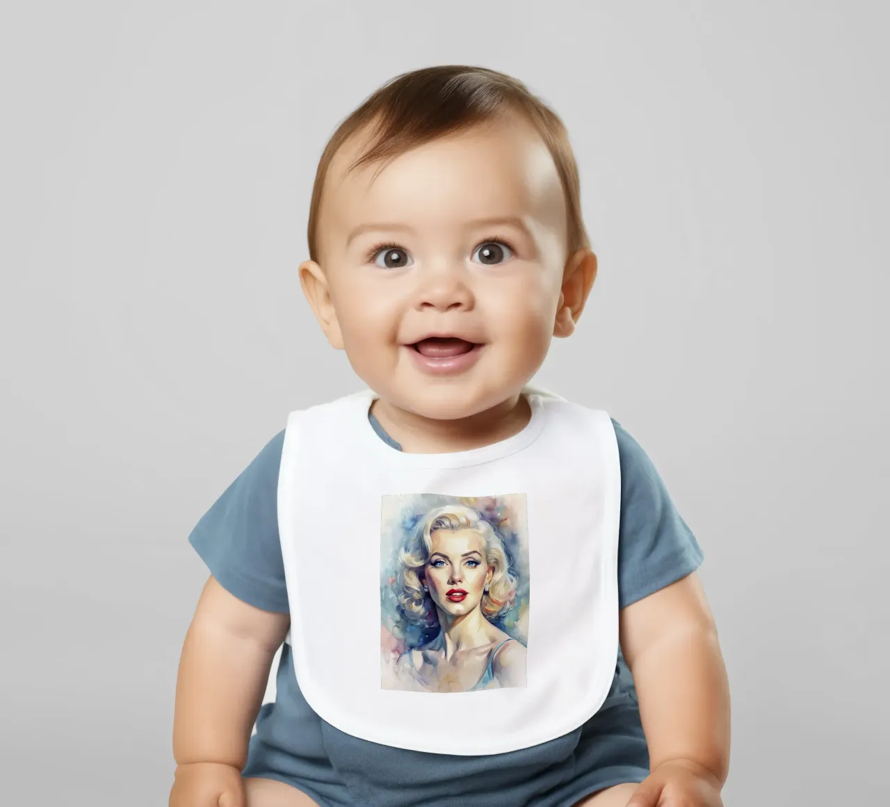 Marilyn Monroe in acquerello bavaglino da 🎁 ARTVI-SHOP