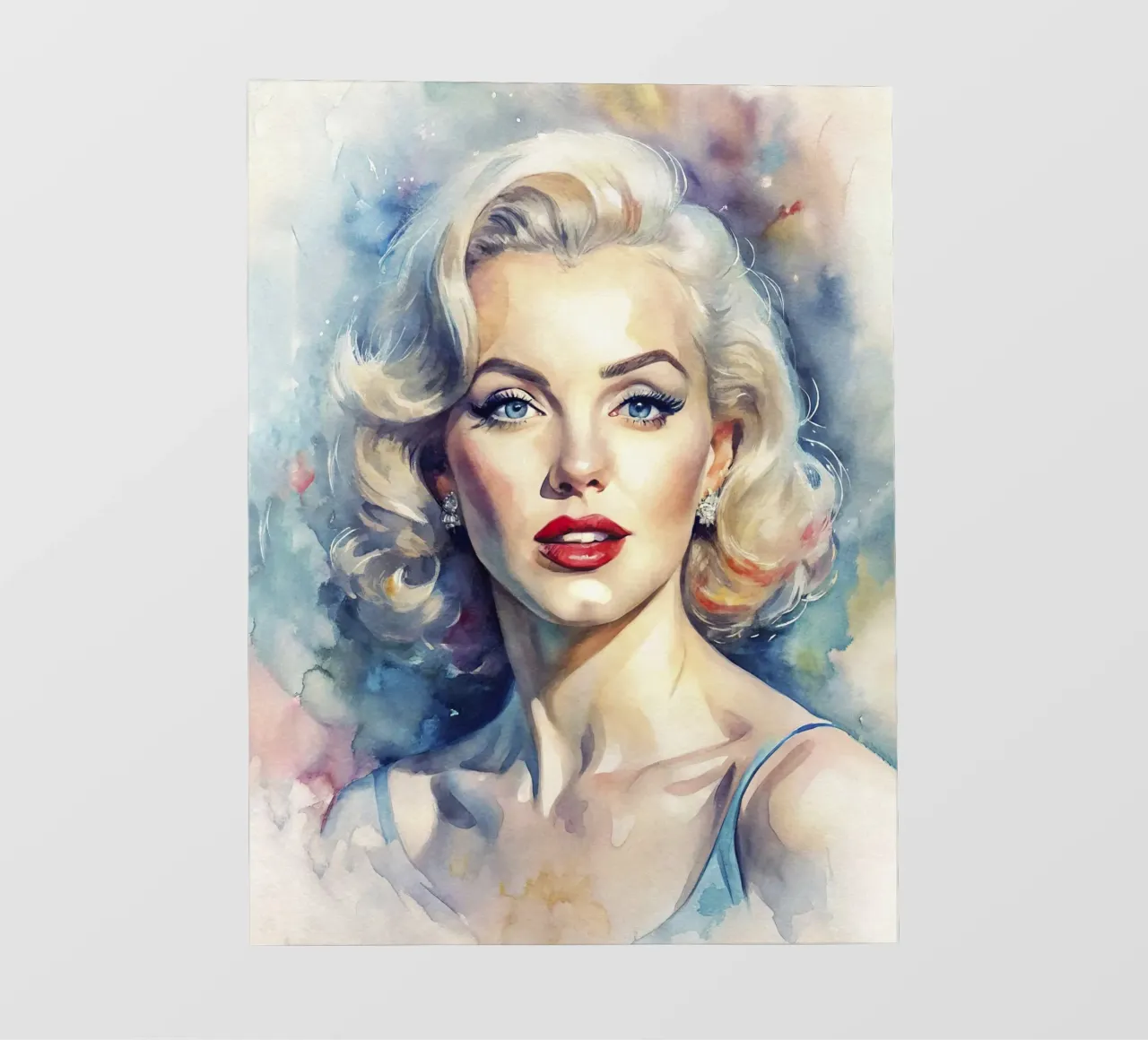 Marilyn Monroe in acquerello pellicola backlit da ARTVI-SHOP