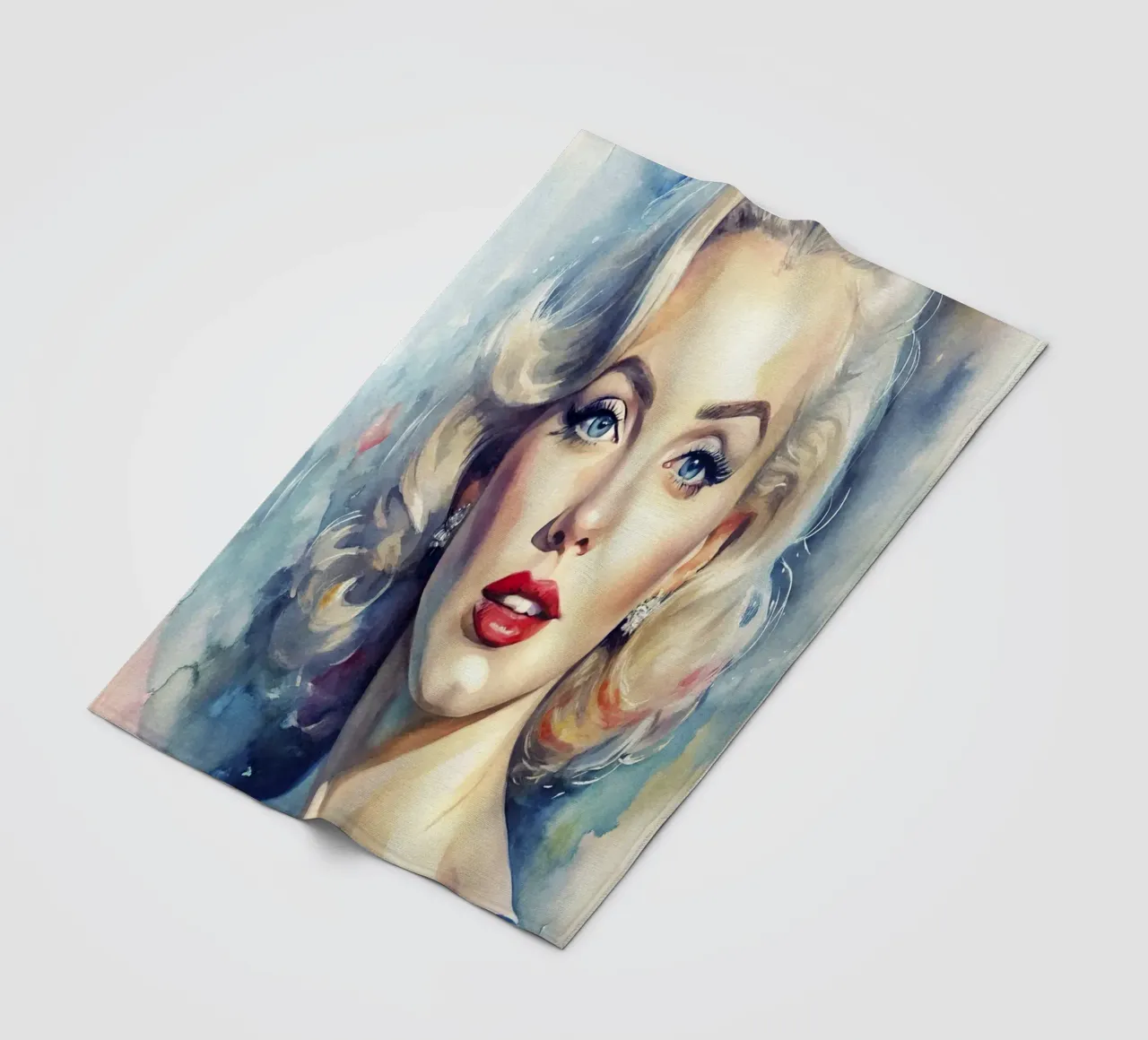 Marilyn Monroe in acquerello coperta in pile da 🎁 ARTVI-SHOP