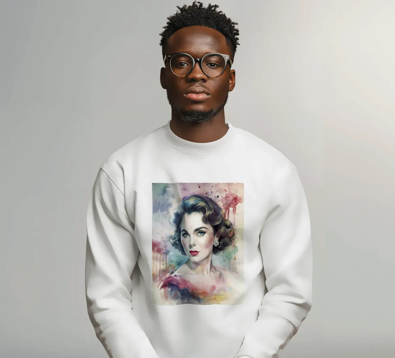 Elizabeth Taylor in acquerello felpa da 🎁 ARTVI-SHOP