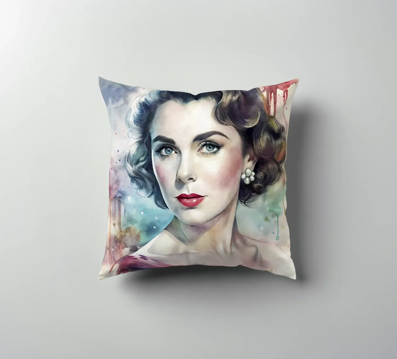 Elizabeth Taylor in acquerello cuscino da 🎁 ARTVI-SHOP
