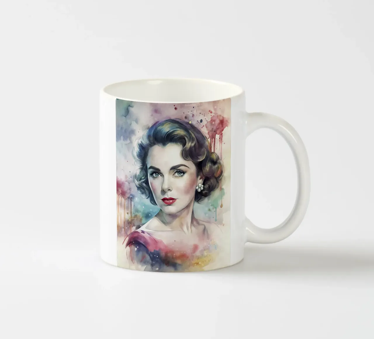 Elizabeth Taylor in acquerello tazza in ceramica da 🎁 ARTVI-SHOP