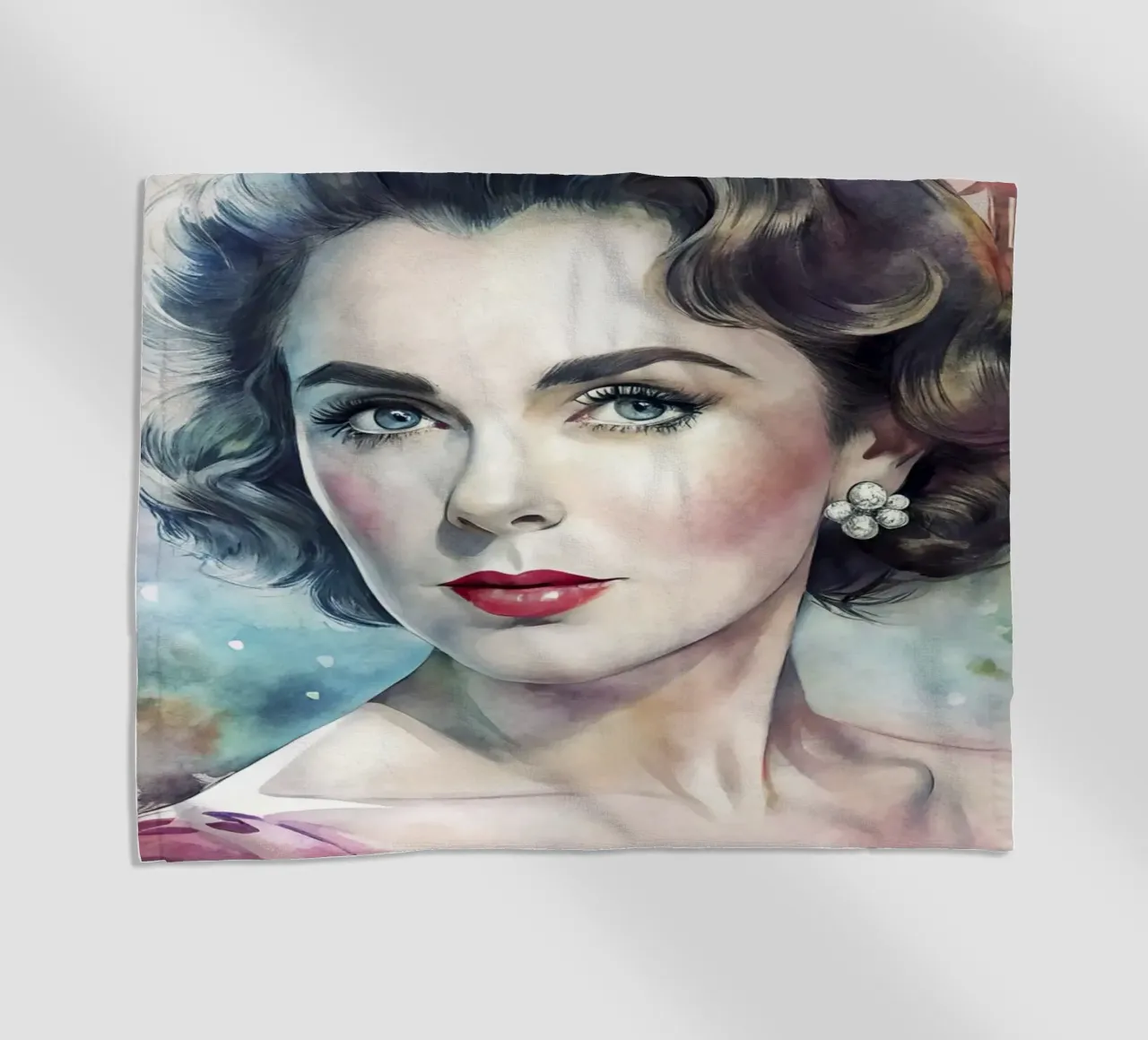 Elizabeth Taylor in acquerello telo mare da 🎁 ARTVI-SHOP