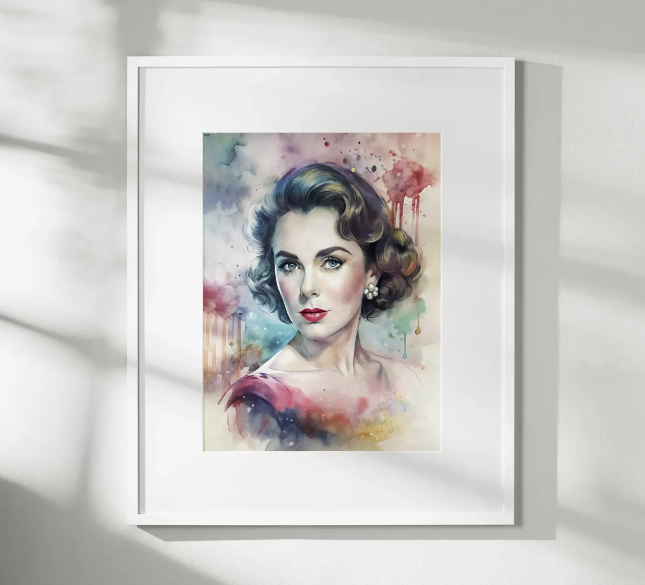 Elizabeth Taylor in acquerello carta hahnemühle da 🎁 ARTVI-SHOP