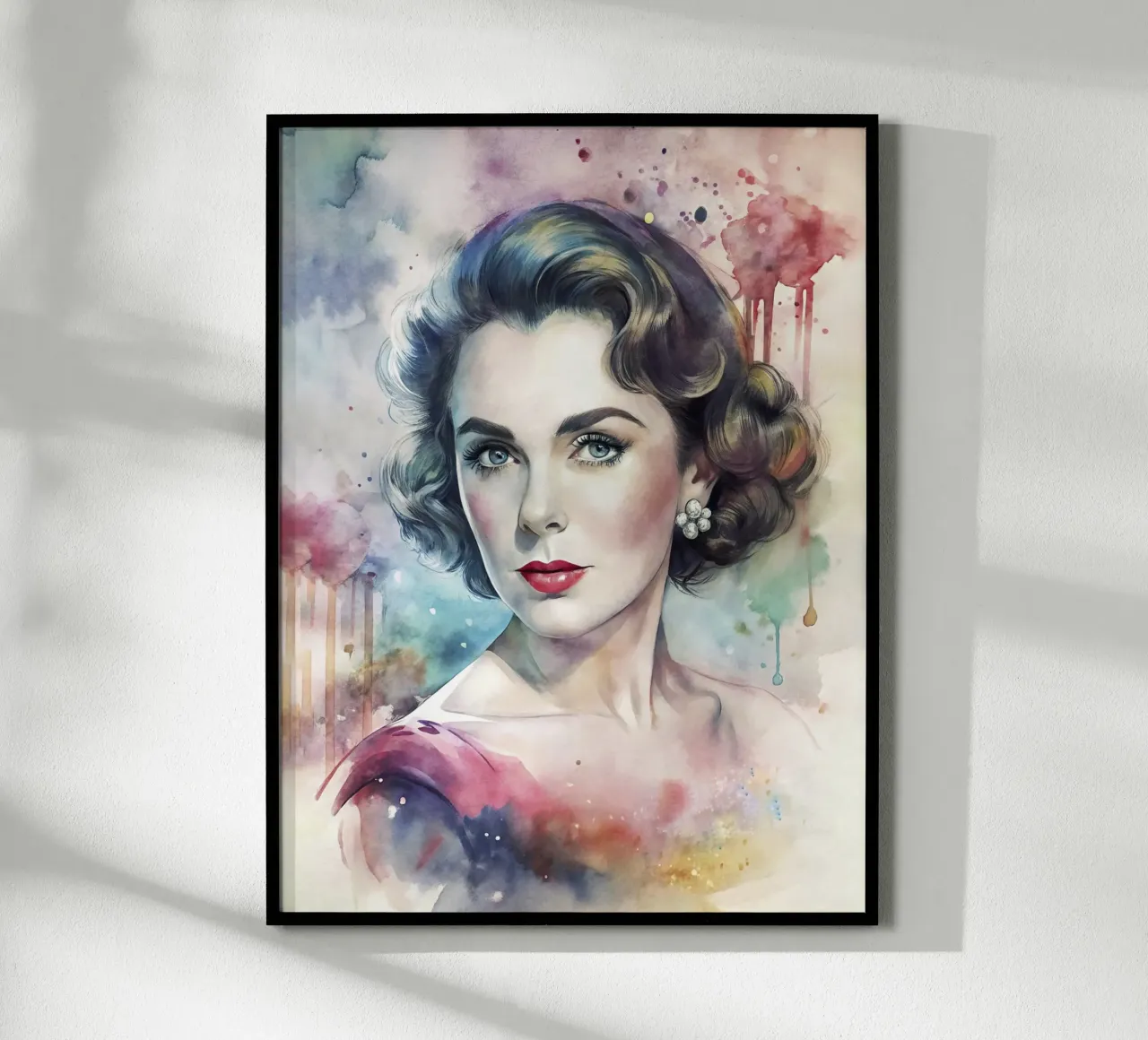 Elizabeth Taylor in acquerello carta hahnemühle da 🎁 ARTVI-SHOP