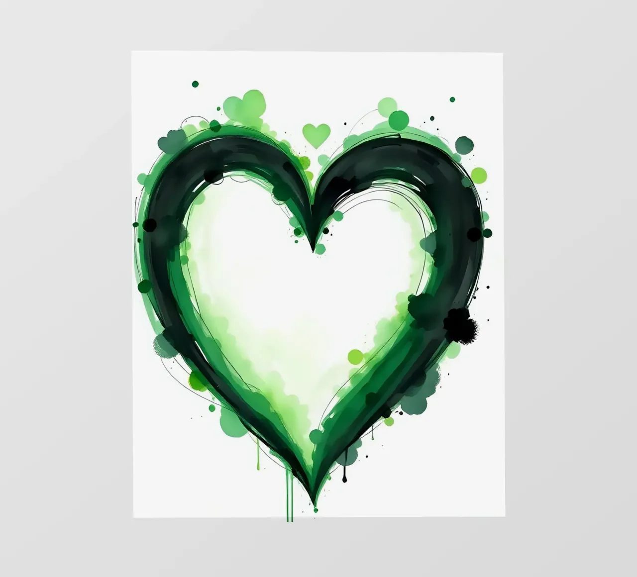 cuore_verde_nero_5 telo in pvc da Pink- und LoveArt by LK