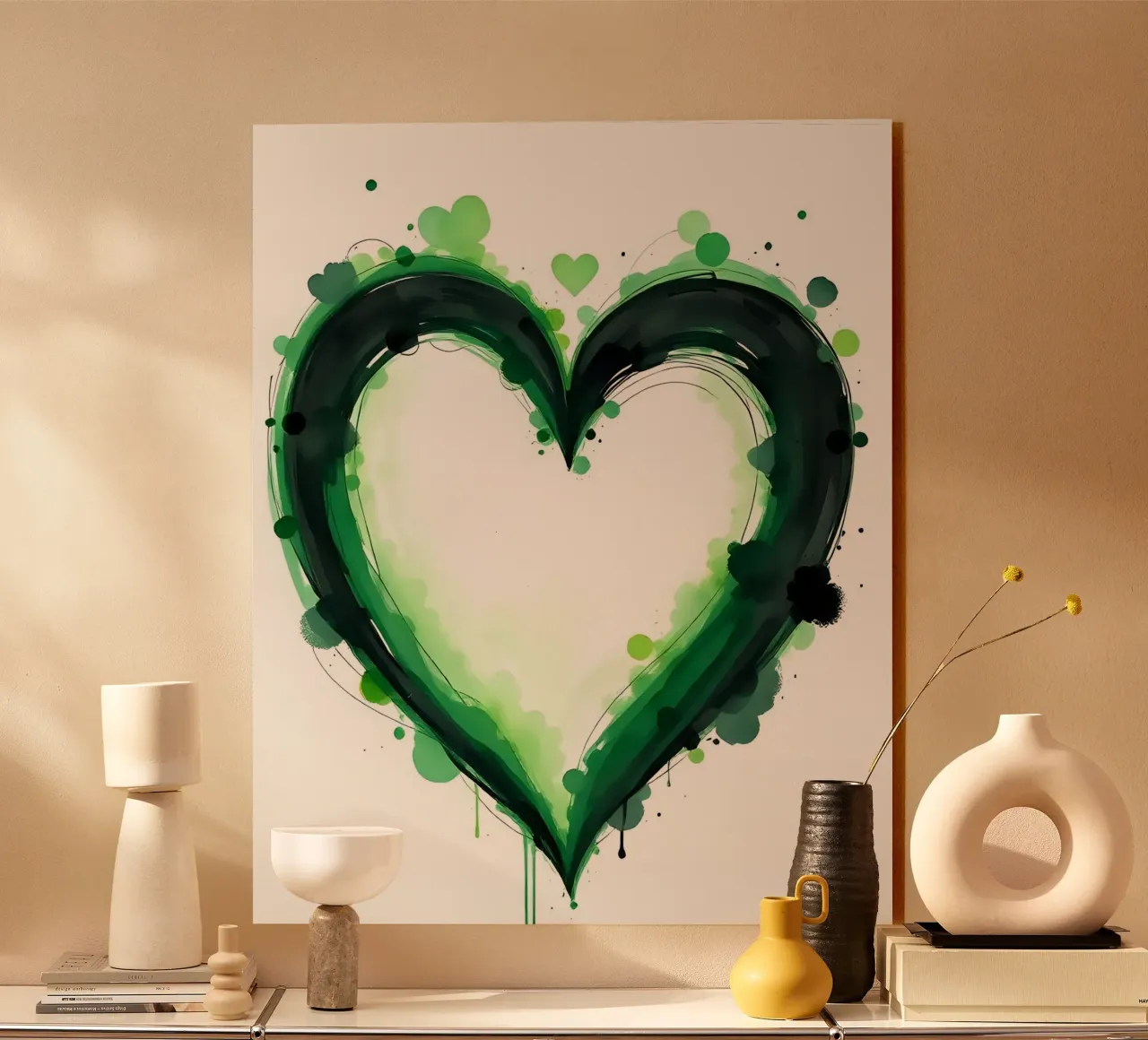 cuore_verde_nero_5 plexiglass da Pink- und LoveArt by LK