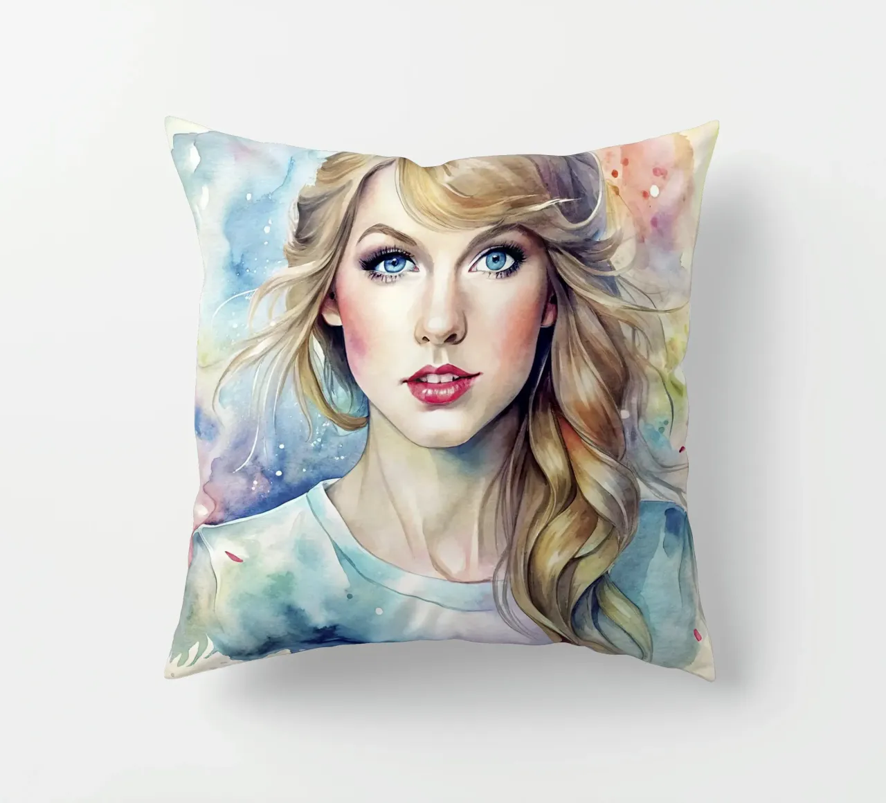 Taylor Swift in acquerello cuscino da ARTVI-SHOP