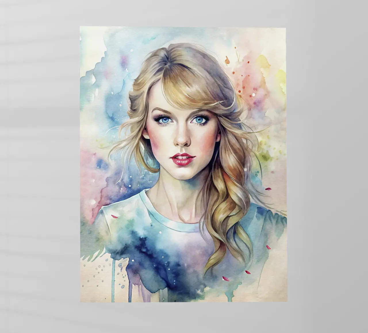 Taylor Swift in acquerello pellicola backlit da 🎁 NOBELART