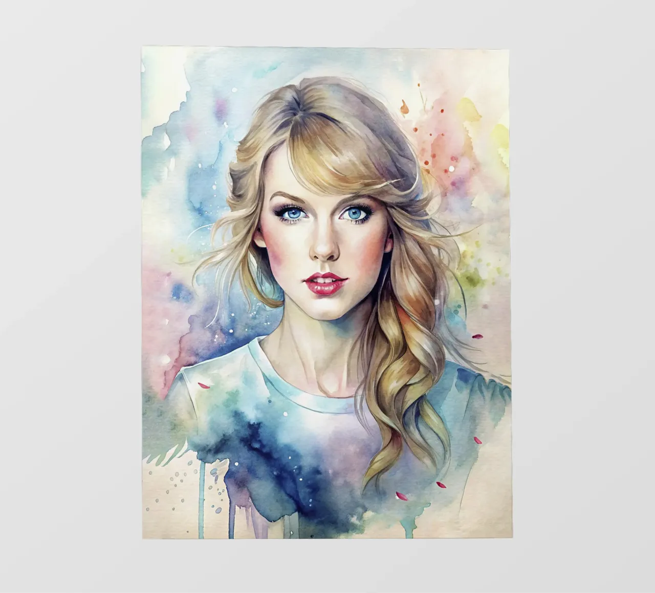 Taylor Swift in acquerello pellicola backlit da 🎁 NOBELART