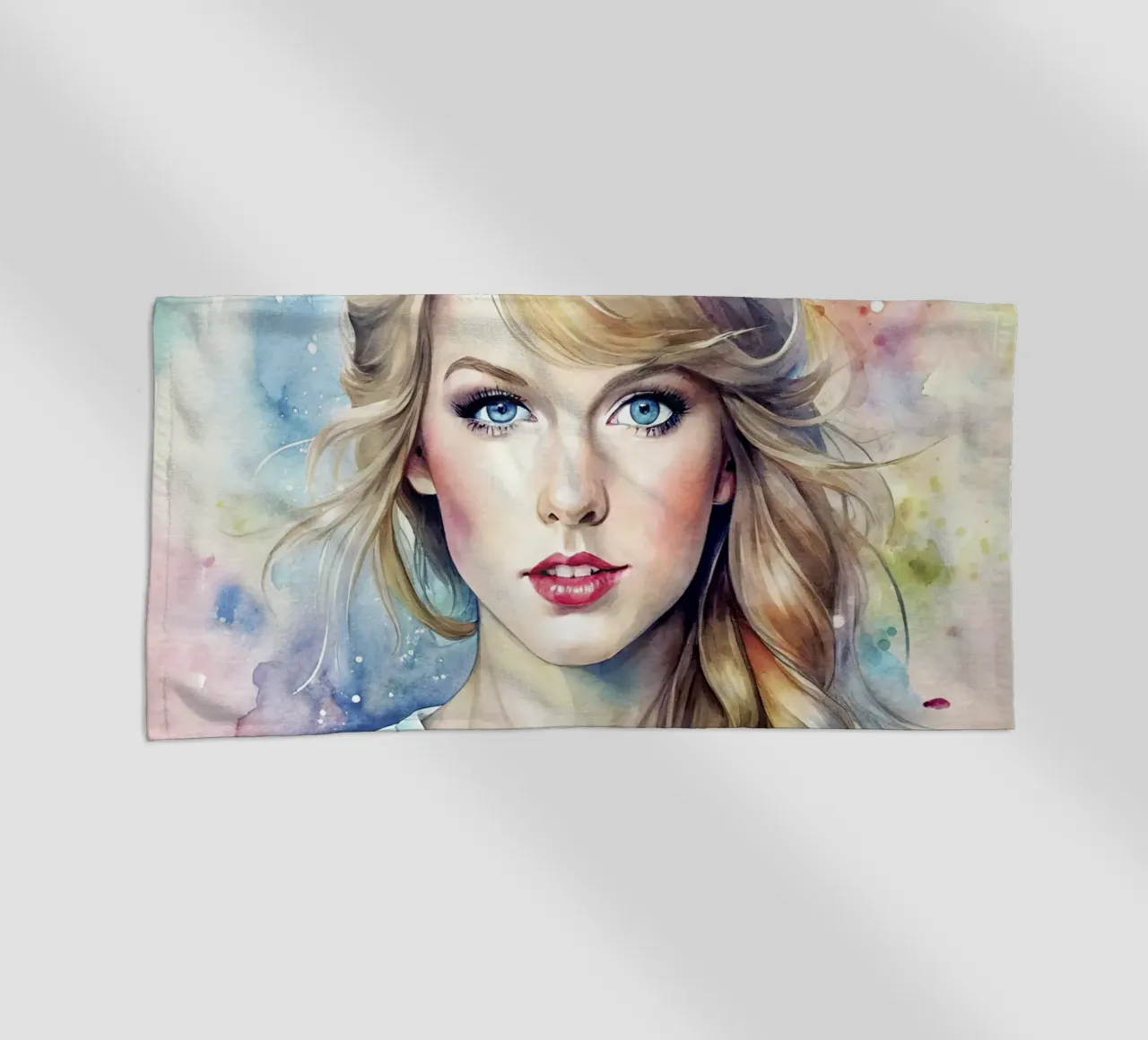 Taylor Swift in acquerello telo mare da 🎁 NOBELART
