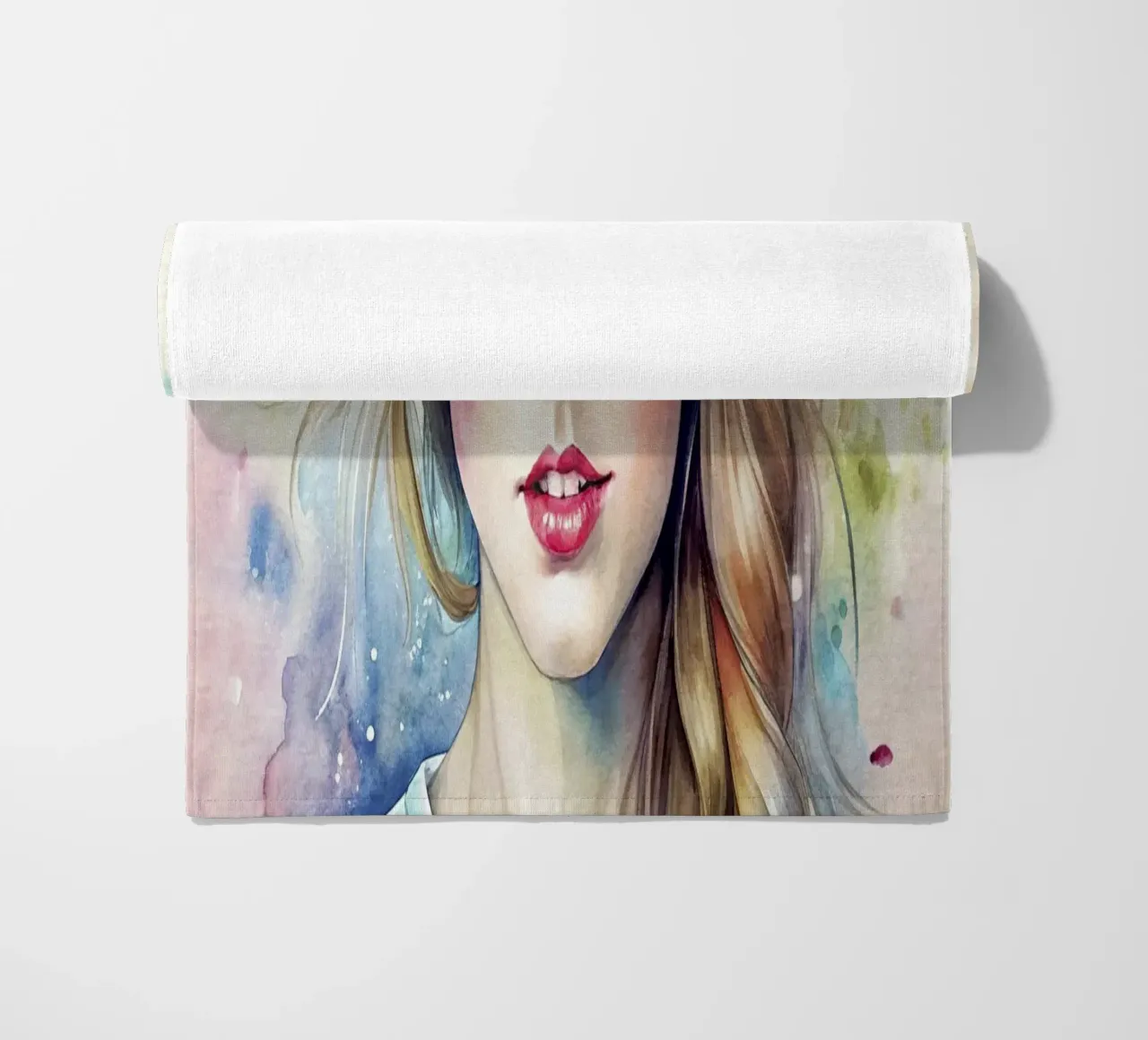Taylor Swift in acquerello telo mare da ARTVI-SHOP