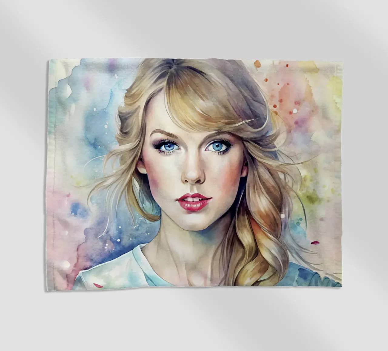 Taylor Swift in acquerello telo mare da 🎁 NOBELART