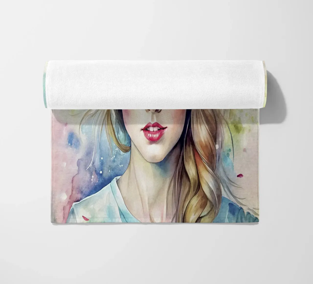 Taylor Swift in acquerello telo mare da ARTVI-SHOP