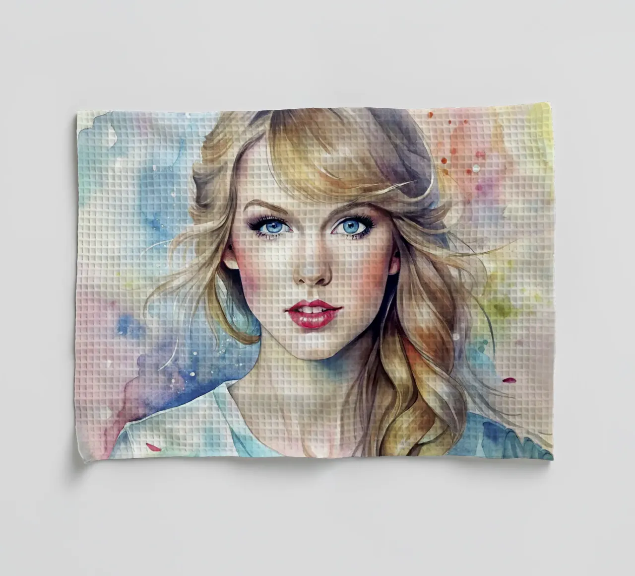 Taylor Swift in acquerello canovaccio da cucina da 🎁 NOBELART