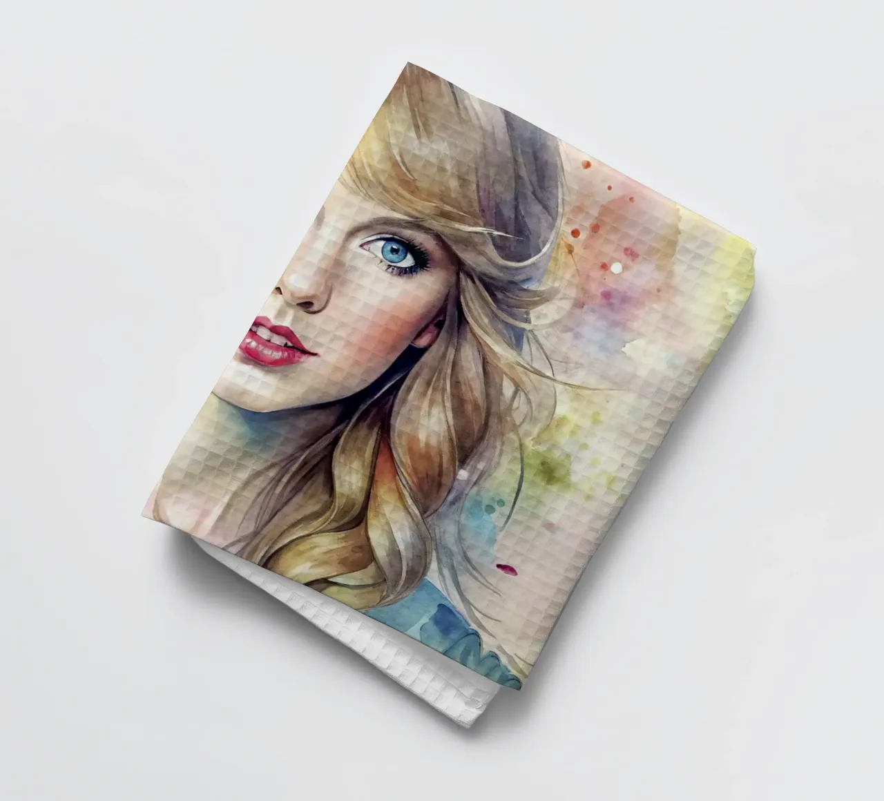 Taylor Swift in acquerello canovaccio da cucina da 🎁 NOBELART