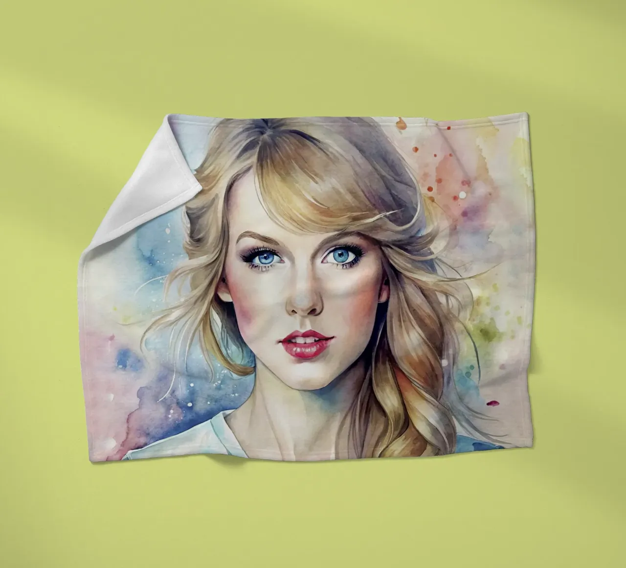 Taylor Swift in acquerello coperta in pile da 🎁 NOBELART