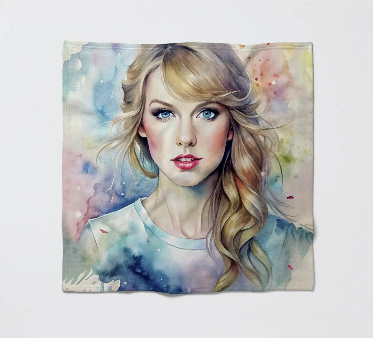Taylor Swift in acquerello coperta in pile da 🎁 NOBELART