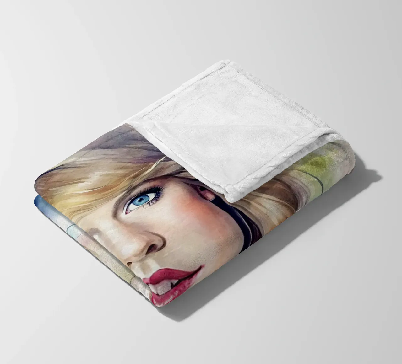 Taylor Swift in acquerello coperta in pile da 🎁 NOBELART