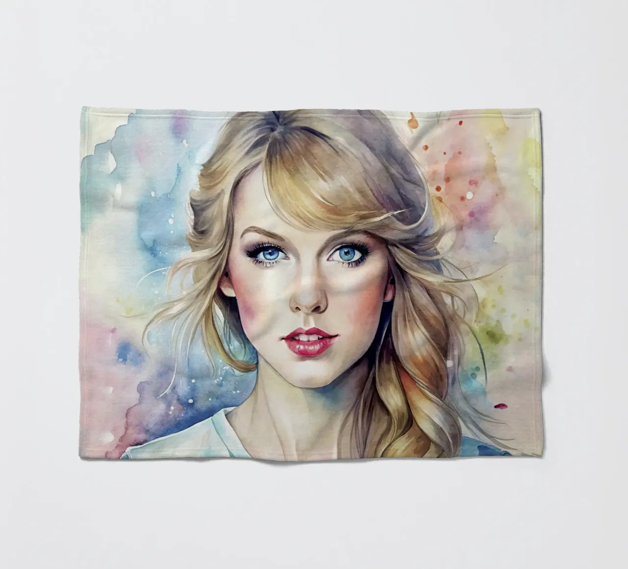 Taylor Swift in acquerello coperta in pile da 🎁 NOBELART