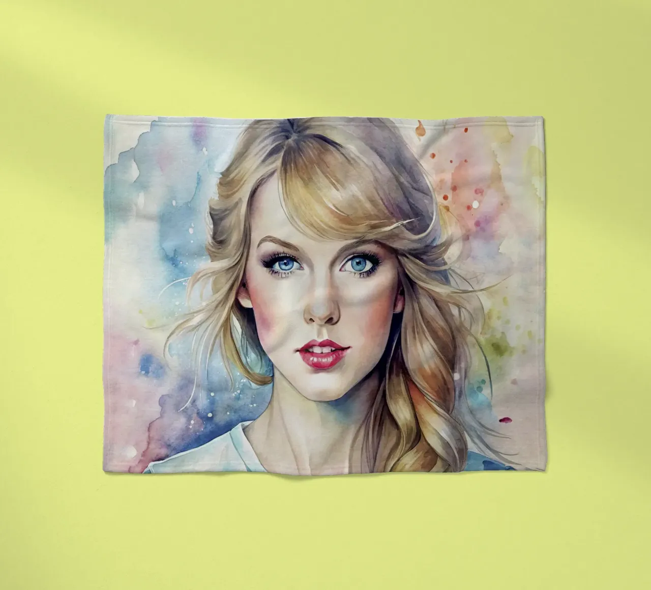Taylor Swift in acquerello coperta in pile da 🎁 NOBELART