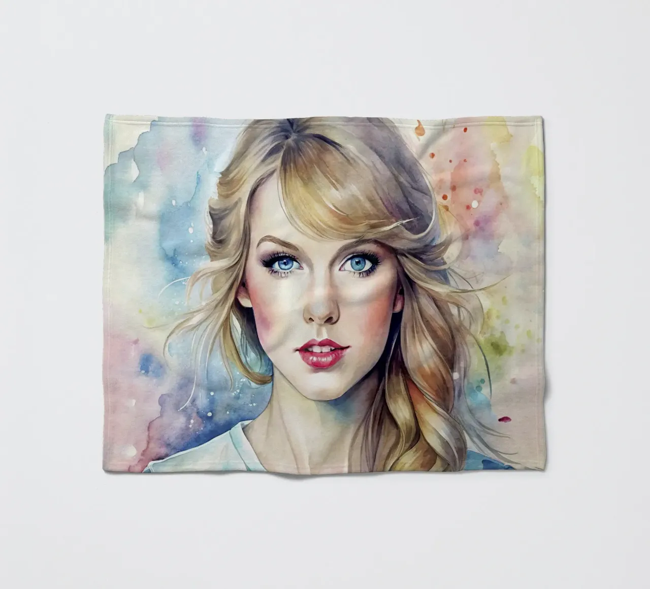 Taylor Swift in acquerello coperta in pile da 🎁 NOBELART